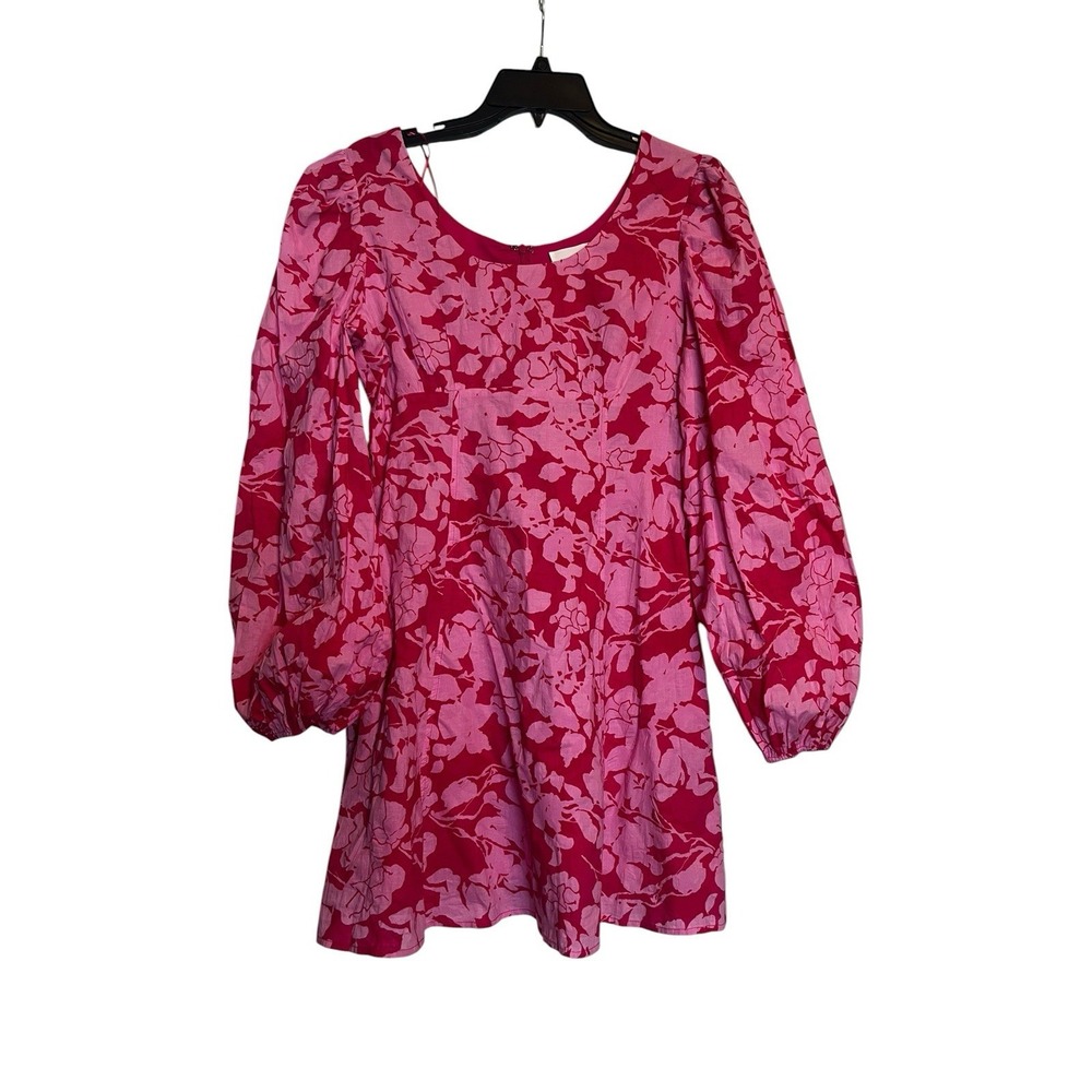 Tuckernuck Hyacinth House Sienna Mini Dress XS Floral Pink Balloon Sleeve